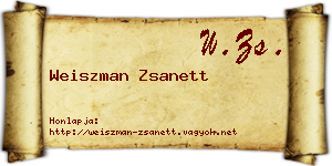 Weiszman Zsanett névjegykártya
