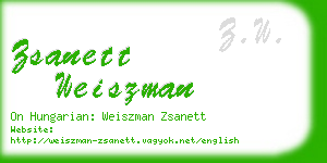 zsanett weiszman business card